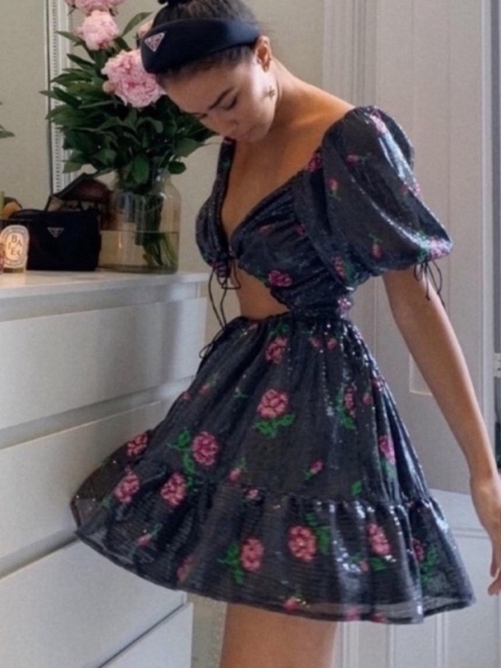 For Love And Lemons Dresses & Skirts - NWT For Love & Lemons Every Rose Sequin Mini Dress